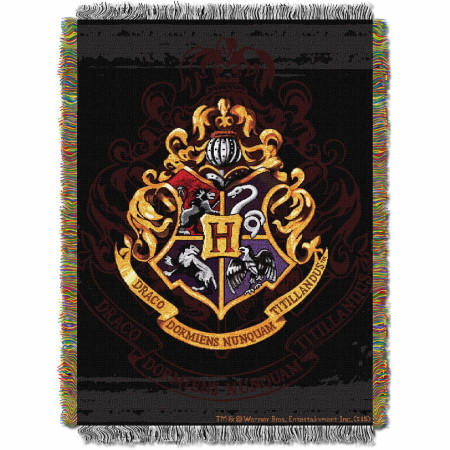 Harry Potter Hogwarts Décor Woven Tapestry Throw Blanket 48" x 60"